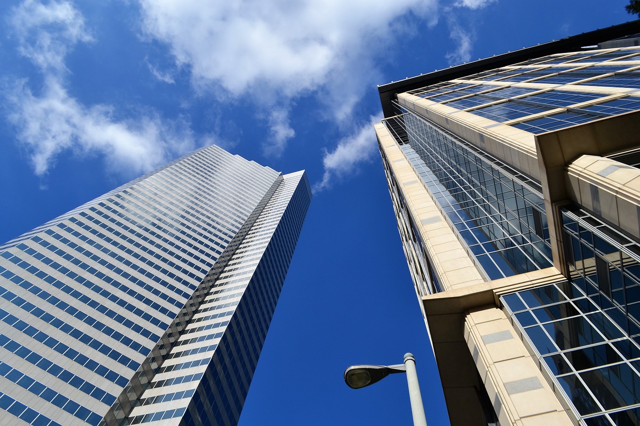 skyscraper, office building, lamp post-3196390.jpg